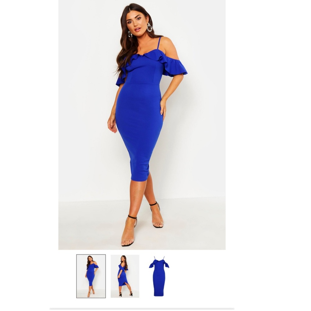 Boohoo royal blue dress
